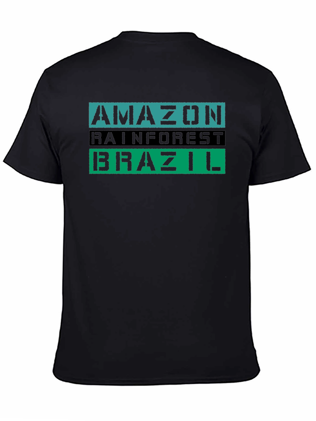 Amazon Rainforest Brazil Tee - Black Graphic T-Shirt