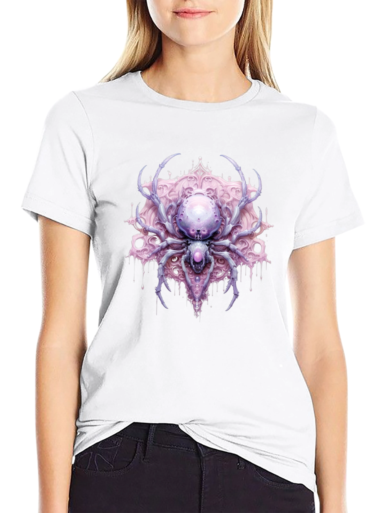 Gothic Spider Graphic Tee - Unique Statement Shirt