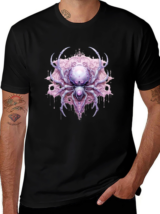 Gothic Spider Graphic Tee - Unique Statement Shirt