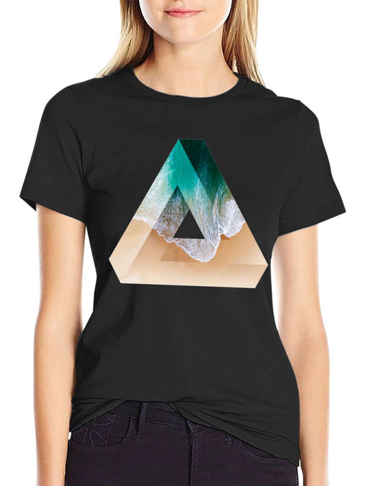 Geometric Beach Wave T-Shirt