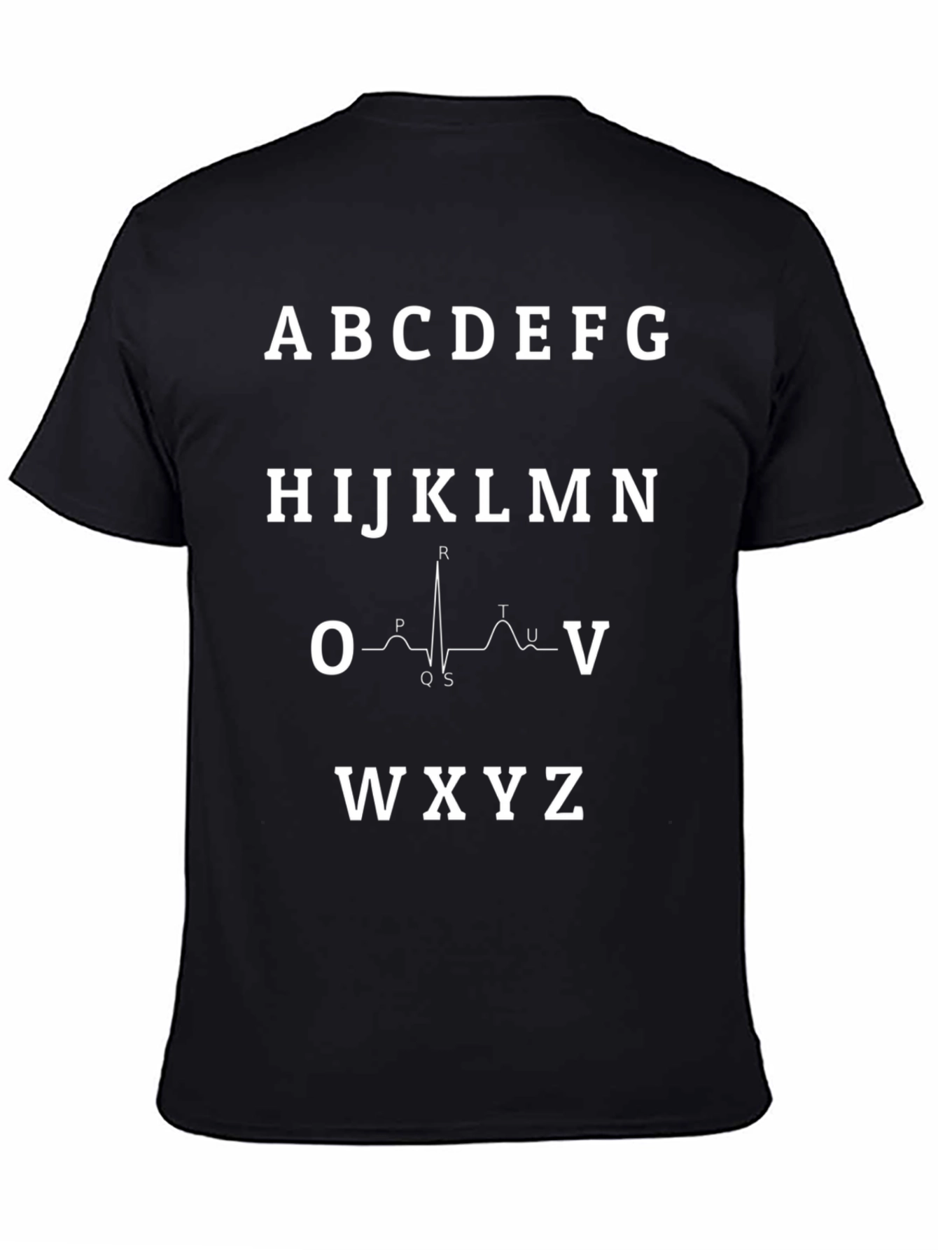 ECG Alphabet T-Shirt - Unique Medical Design