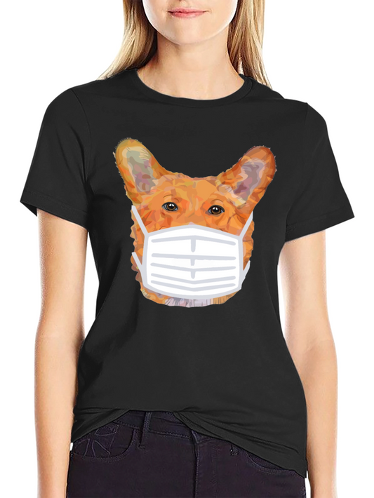 Corgi Face Mask T-Shirt - Stay Safe & Stylish!