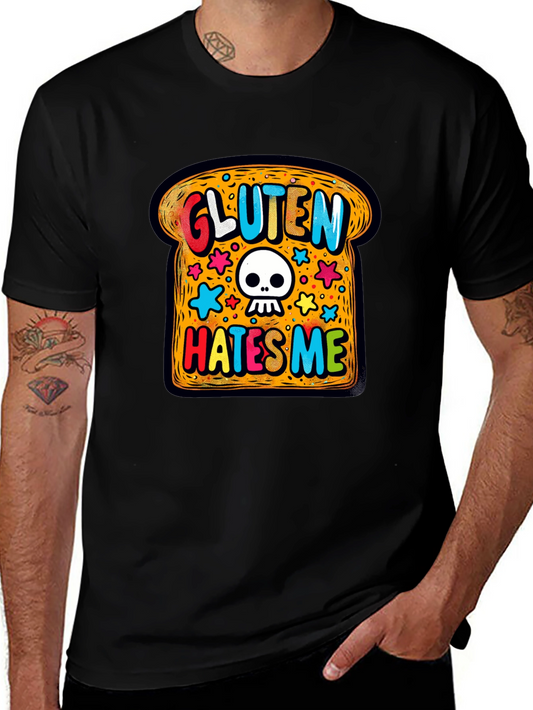 Gluten Hates Me T-Shirt - Novelty Graphic Tee