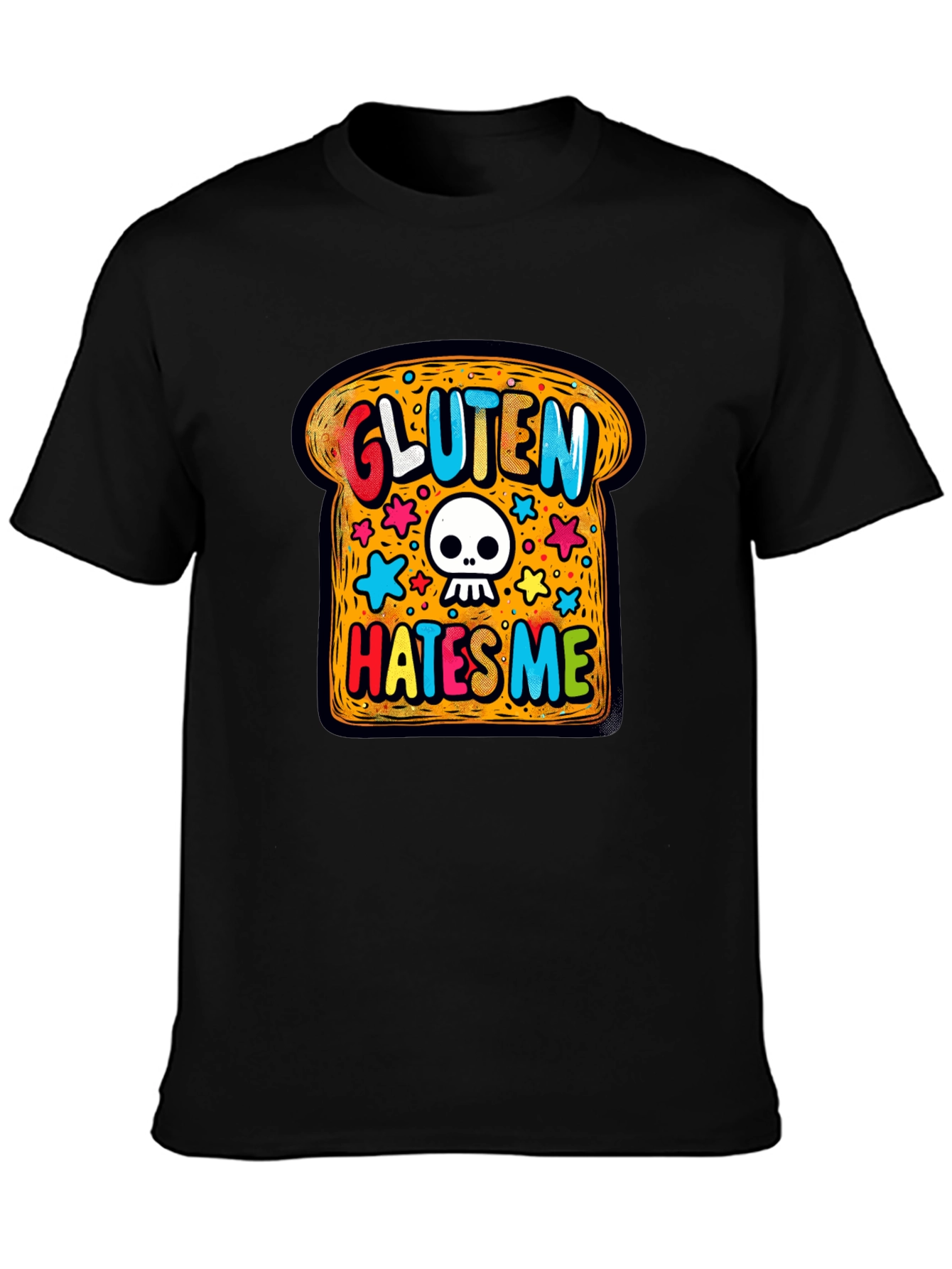 Gluten Hates Me T-Shirt - Novelty Graphic Tee