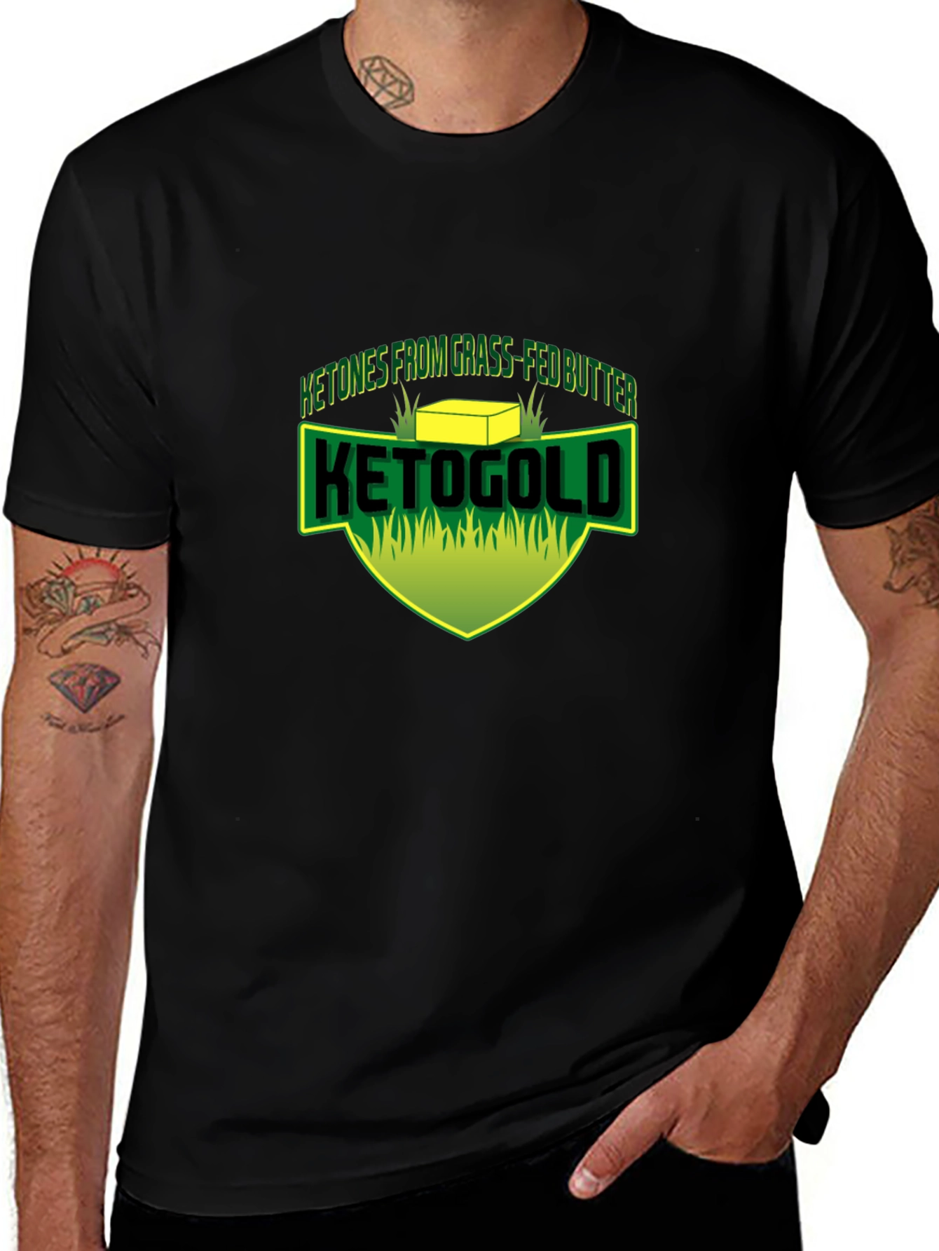 KetoGold Grass-Fed Butter T-Shirt - Black