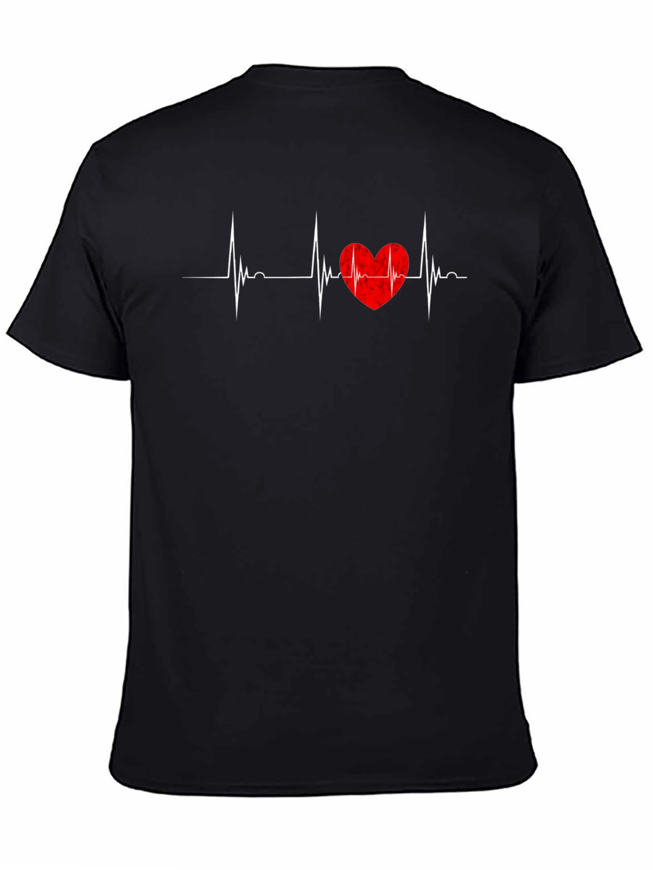 Heartbeat Love T-Shirt - Black