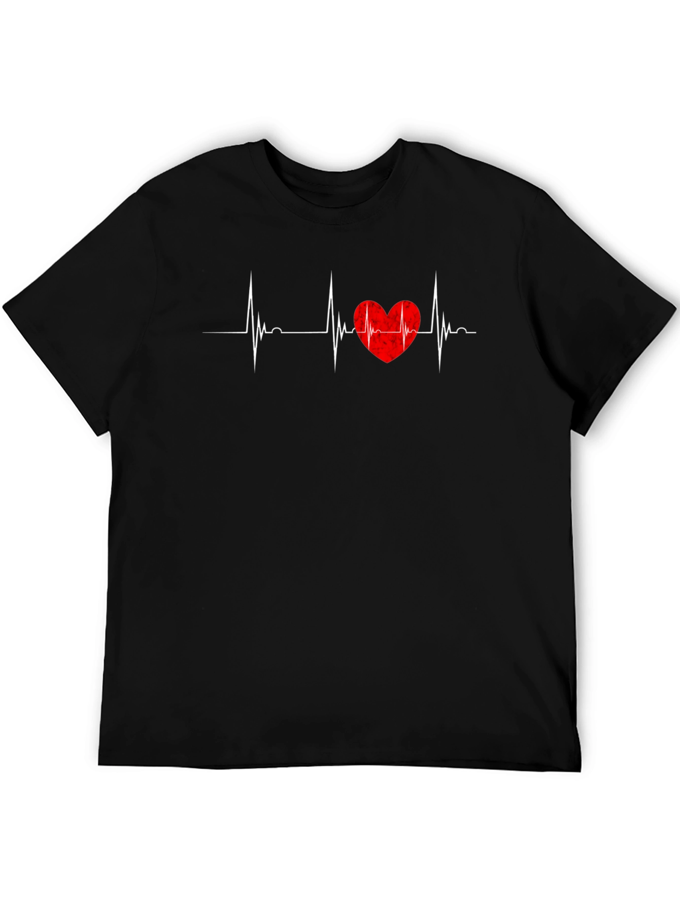 Heartbeat Love T-Shirt - Black