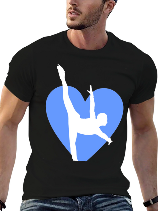 Gymnastics Heart Graphic Tee - Black