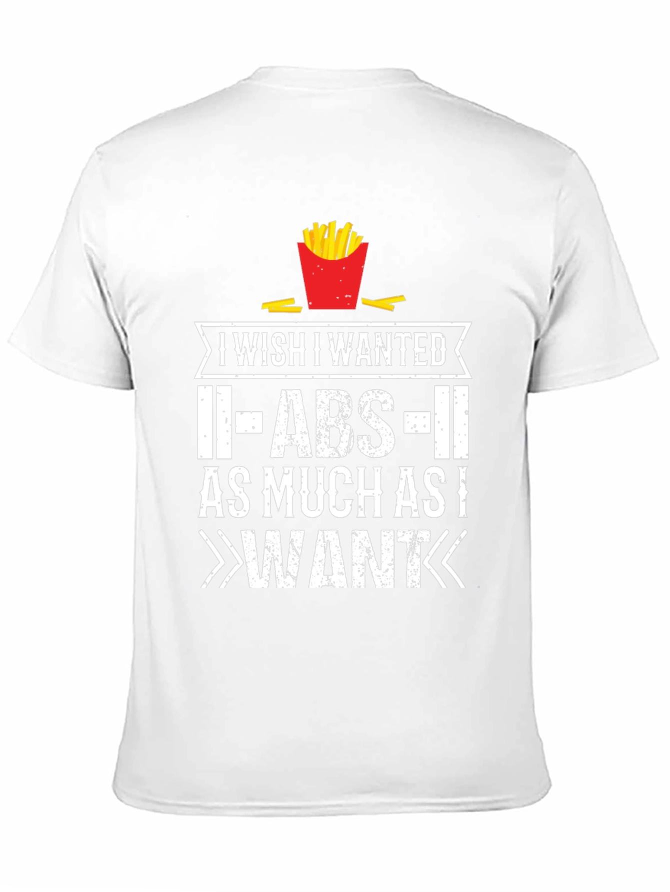 Funny Abs French Fries Graphic T-Shirt
