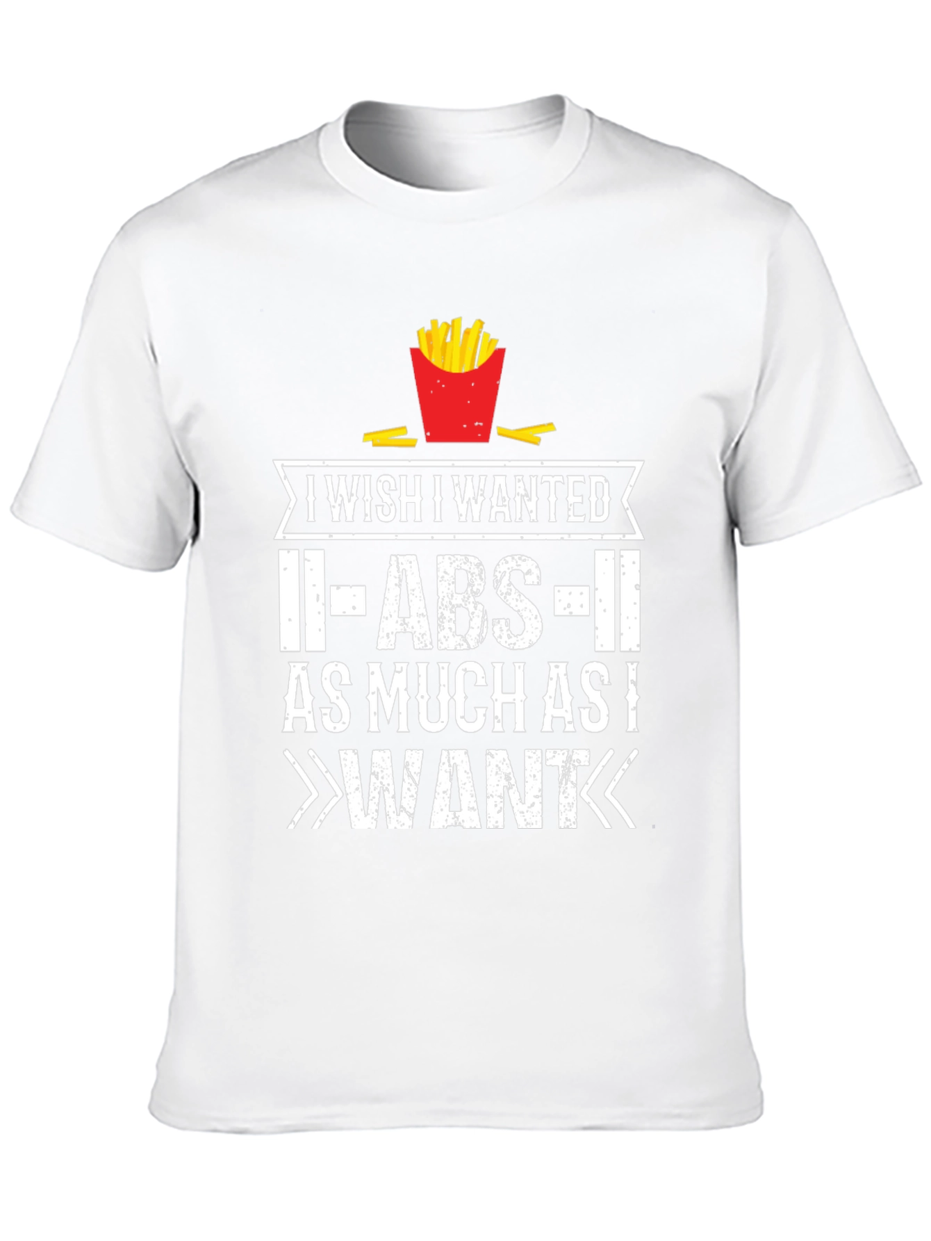 Funny Abs French Fries Graphic T-Shirt