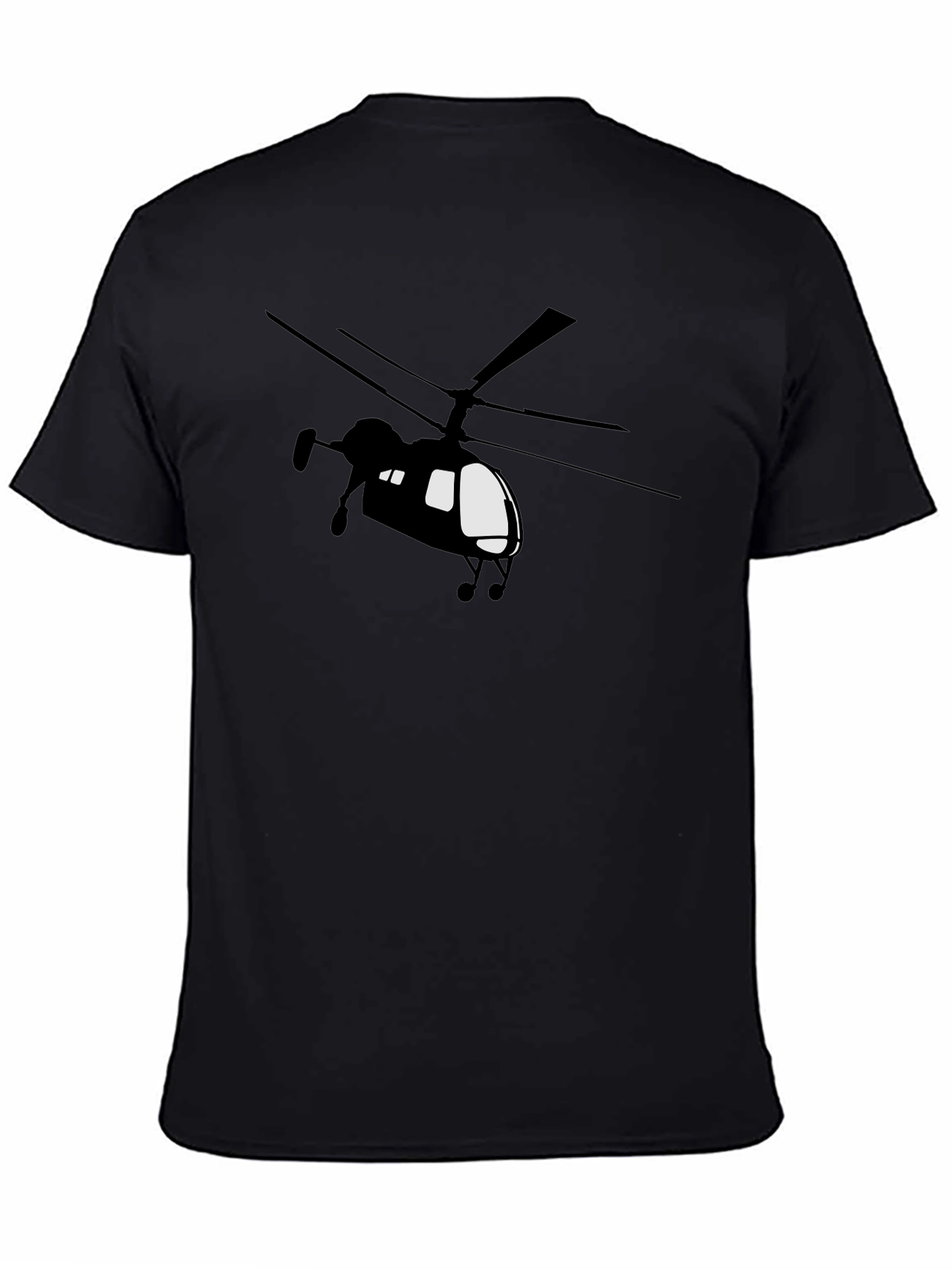 Helicopter Graphic T-Shirt - Bold Black Tee