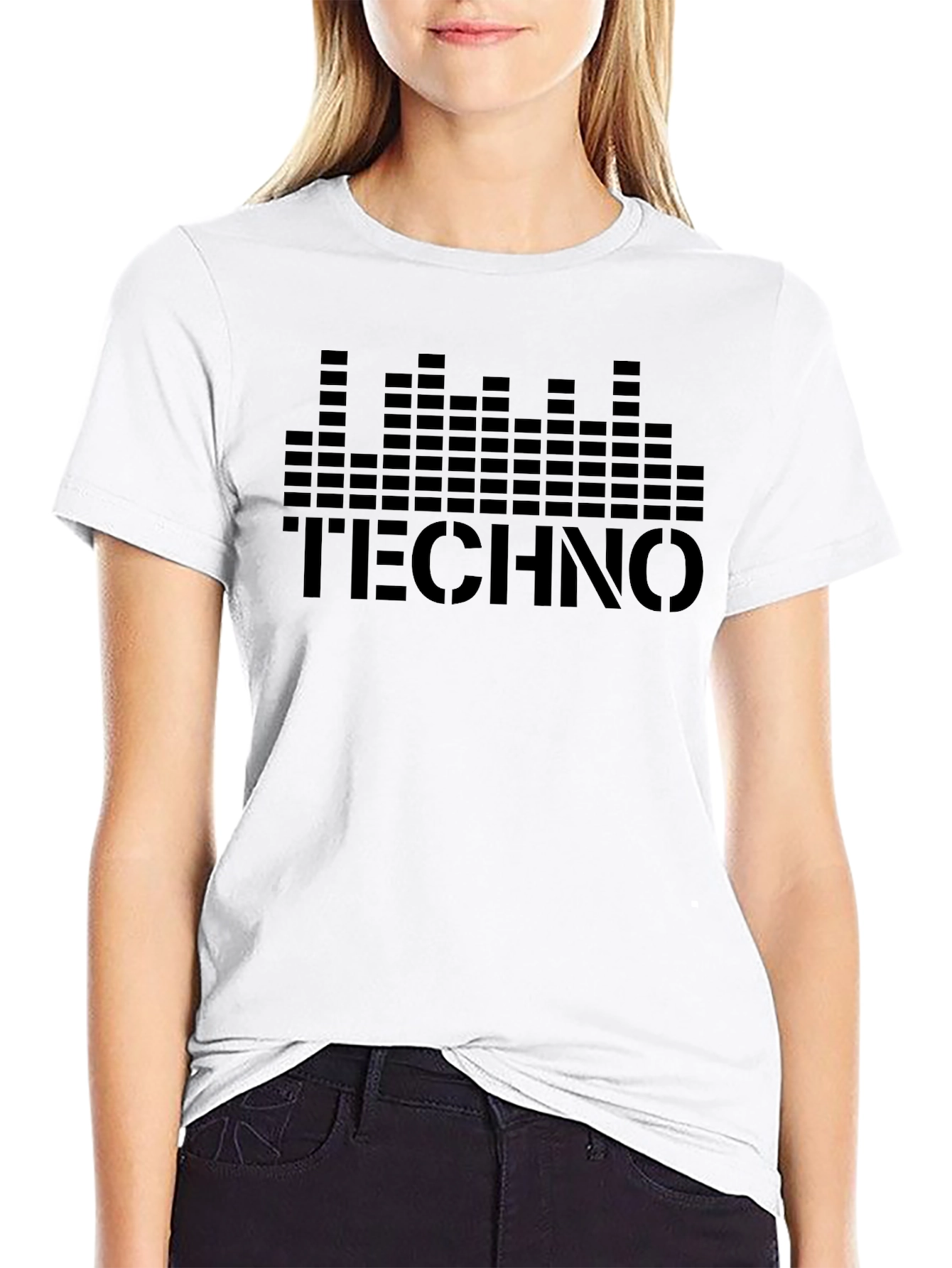 Techno Music Graphic Tee - Black Cotton T-Shirt