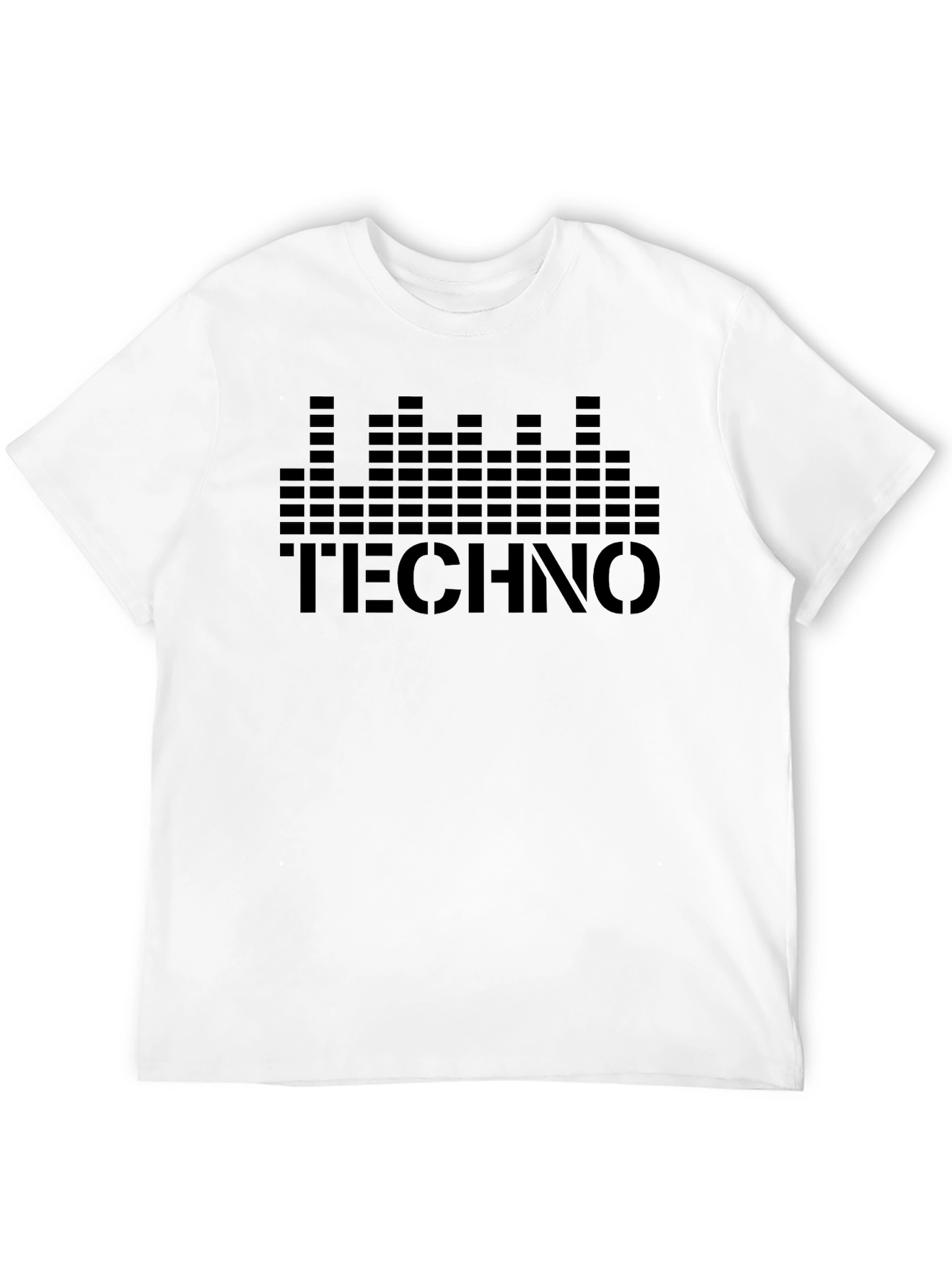 Techno Music Graphic Tee - Black Cotton T-Shirt