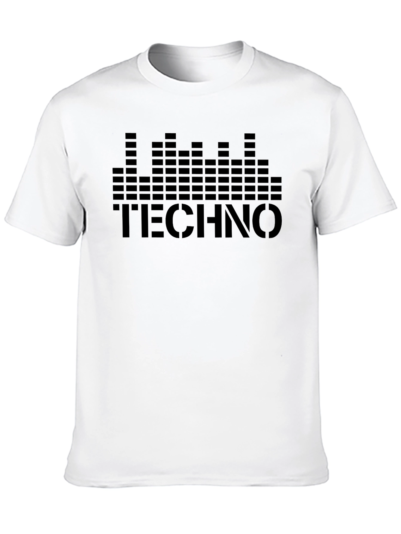 Techno Music Graphic Tee - Black Cotton T-Shirt