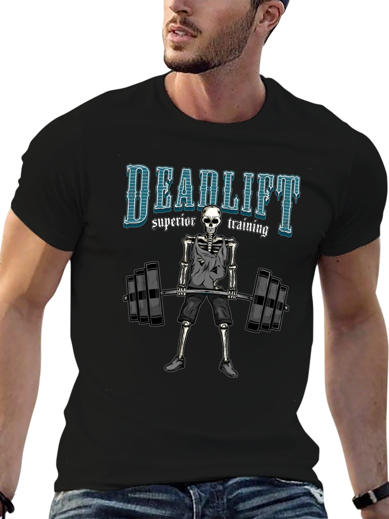 Deadlift Skeleton T-Shirt - Superior Training Gym Tee