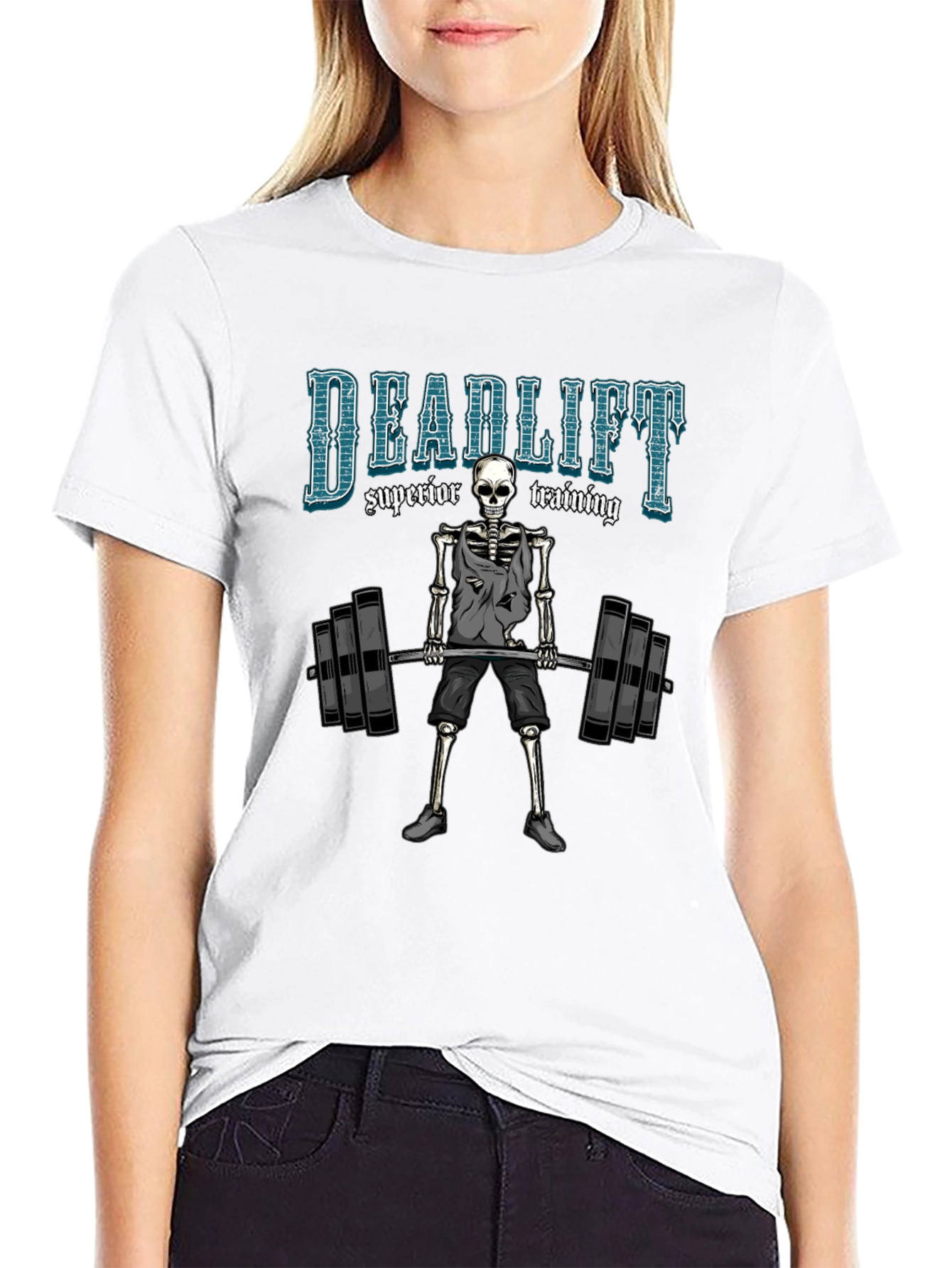 Deadlift Skeleton T-Shirt - Superior Training Gym Tee