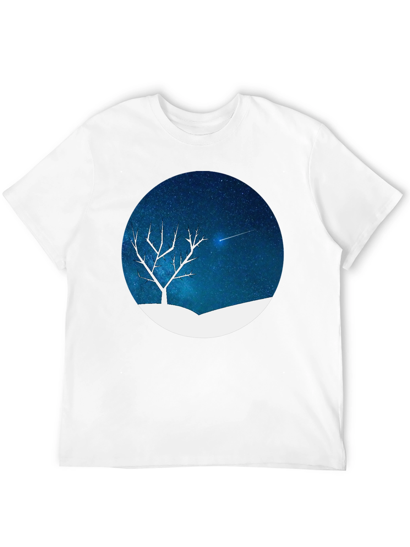 Night Sky Tree Graphic Tee - Black