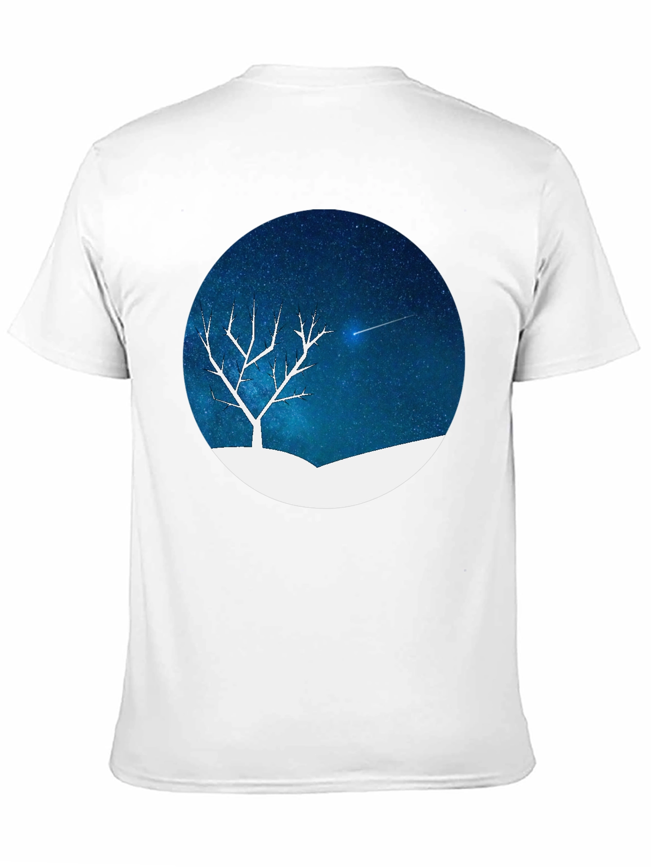 Night Sky Tree Graphic Tee - Black