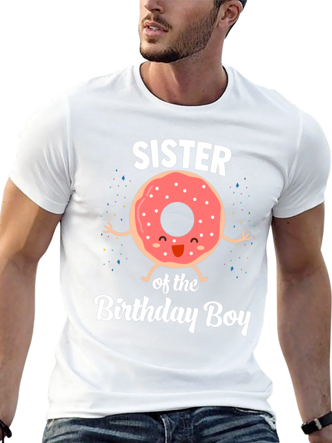 Sister of the Birthday Boy Donut T-Shirt