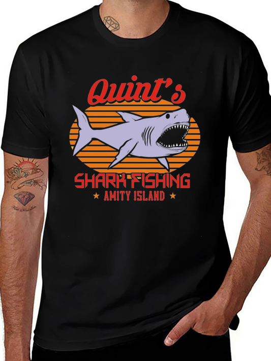 Quints Shark Fishing T-Shirt - Amity Island