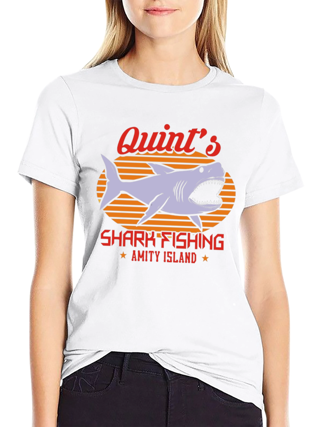 Quints Shark Fishing T-Shirt - Amity Island