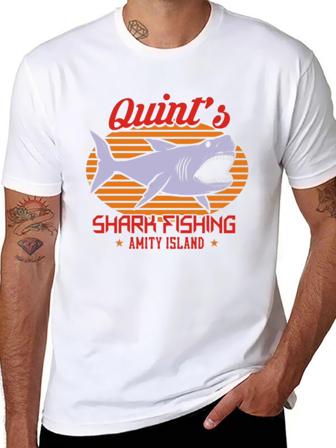 Quints Shark Fishing T-Shirt - Amity Island