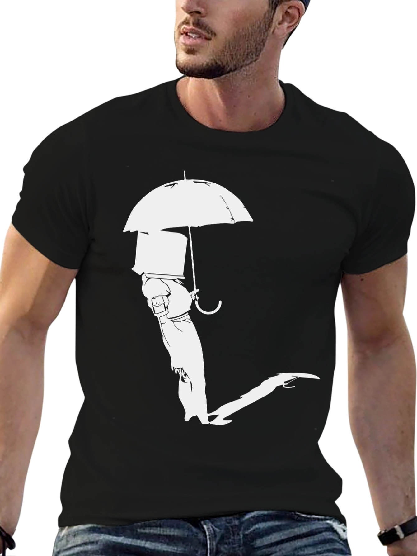 Umbrella Man Graphic Tee - Modern Streetwear