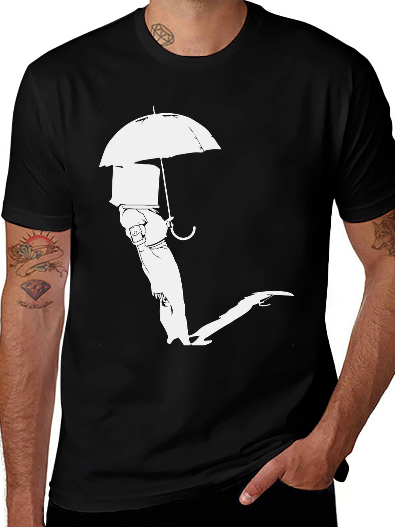 Umbrella Man Graphic Tee - Modern Streetwear