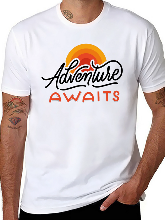 Adventure Awaits Graphic Tee - Black Unisex T-Shirt