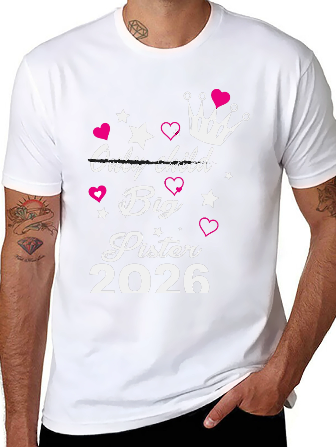Big Sister Est. 2026 T-Shirt New Sibling Announcement Tee