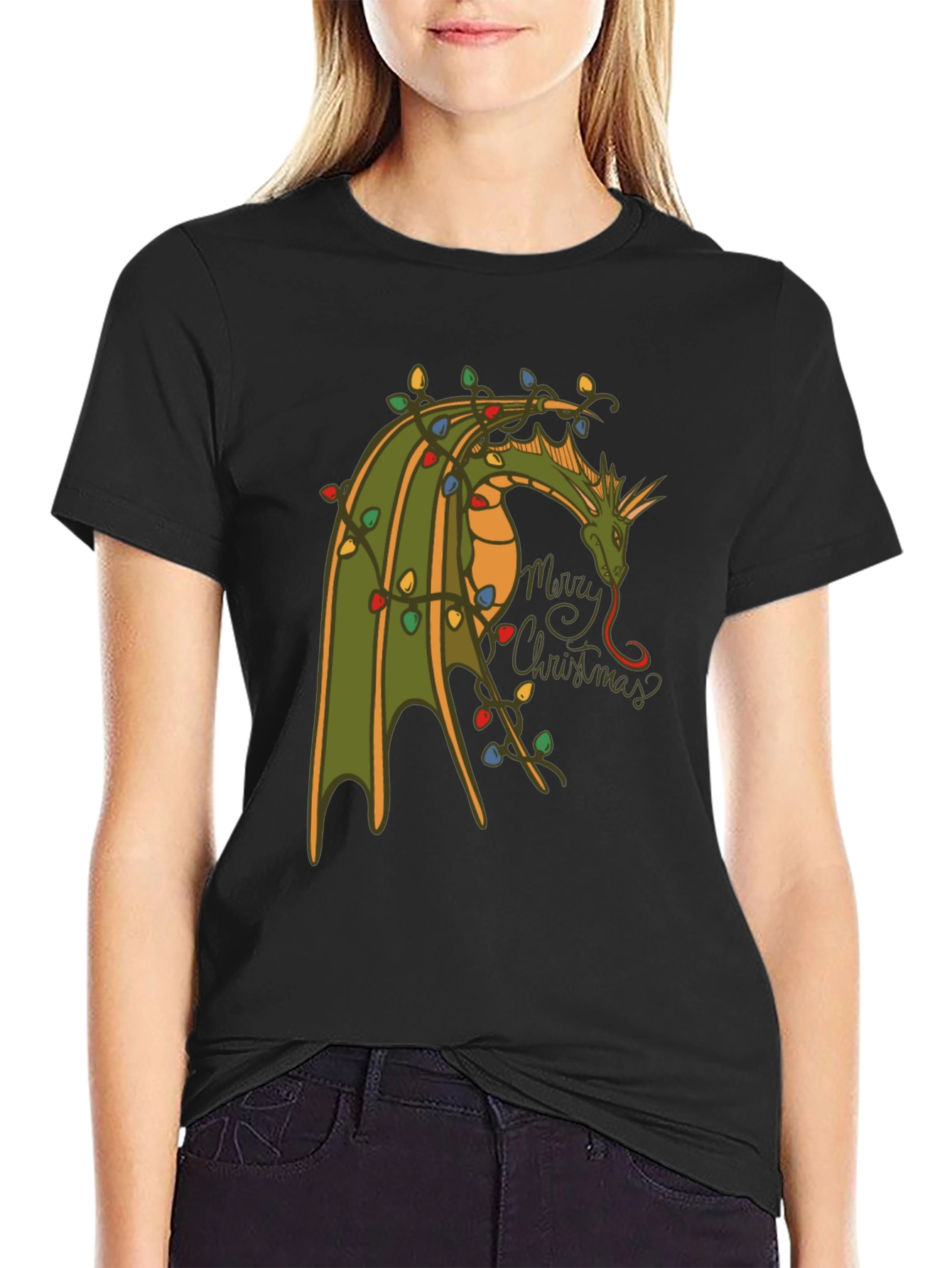 Dragon Merry Christmas T-Shirt - Holiday Tee
