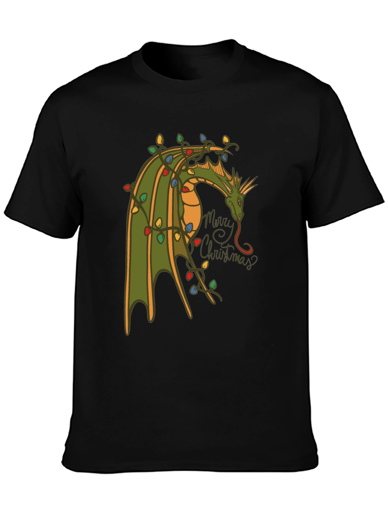 Dragon Merry Christmas T-Shirt - Holiday Tee