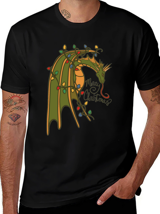 Dragon Merry Christmas T-Shirt - Holiday Tee