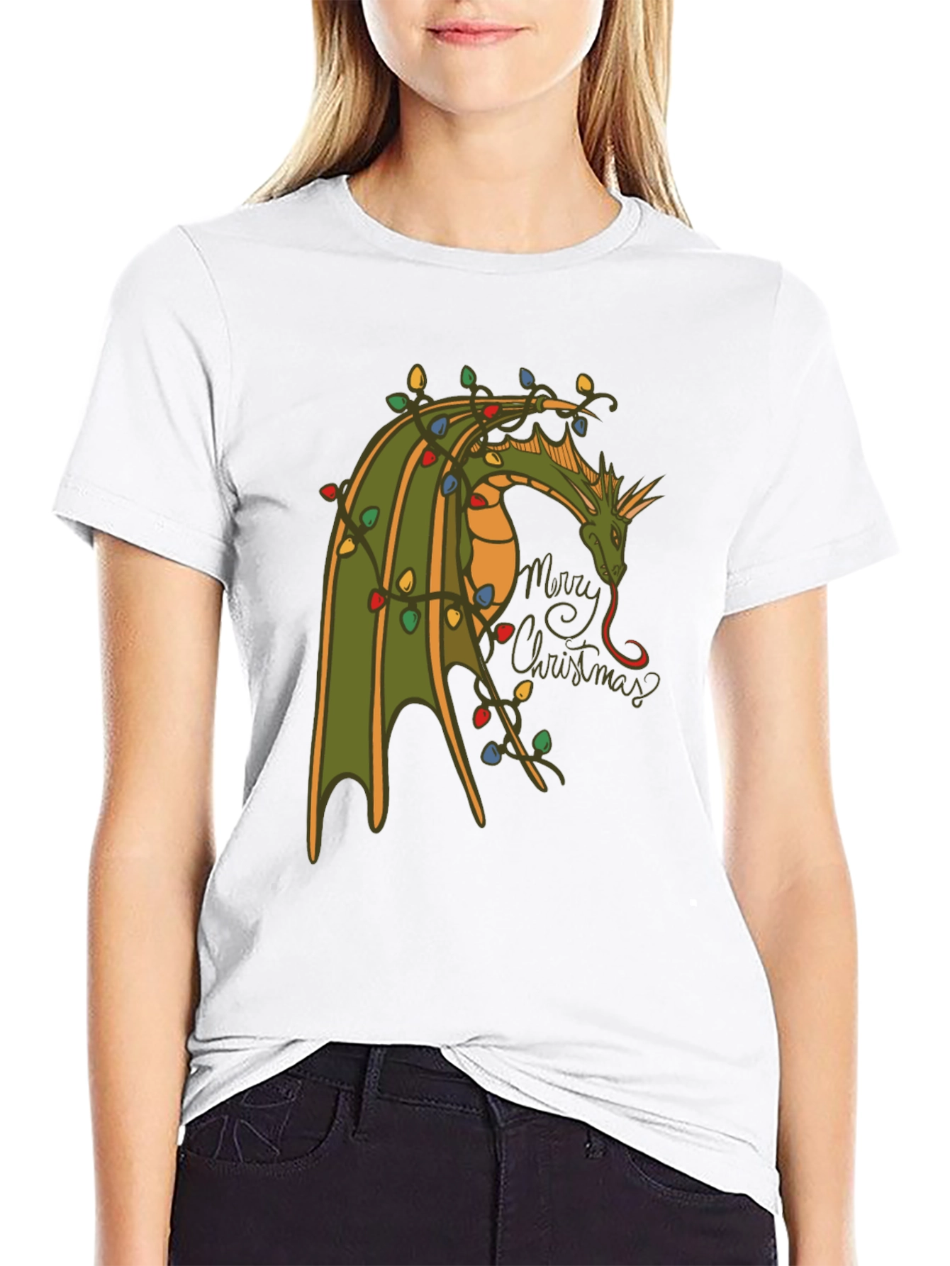 Dragon Merry Christmas T-Shirt - Holiday Tee