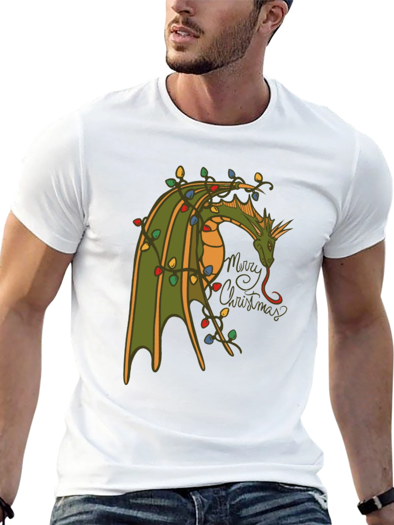 Dragon Merry Christmas T-Shirt - Holiday Tee
