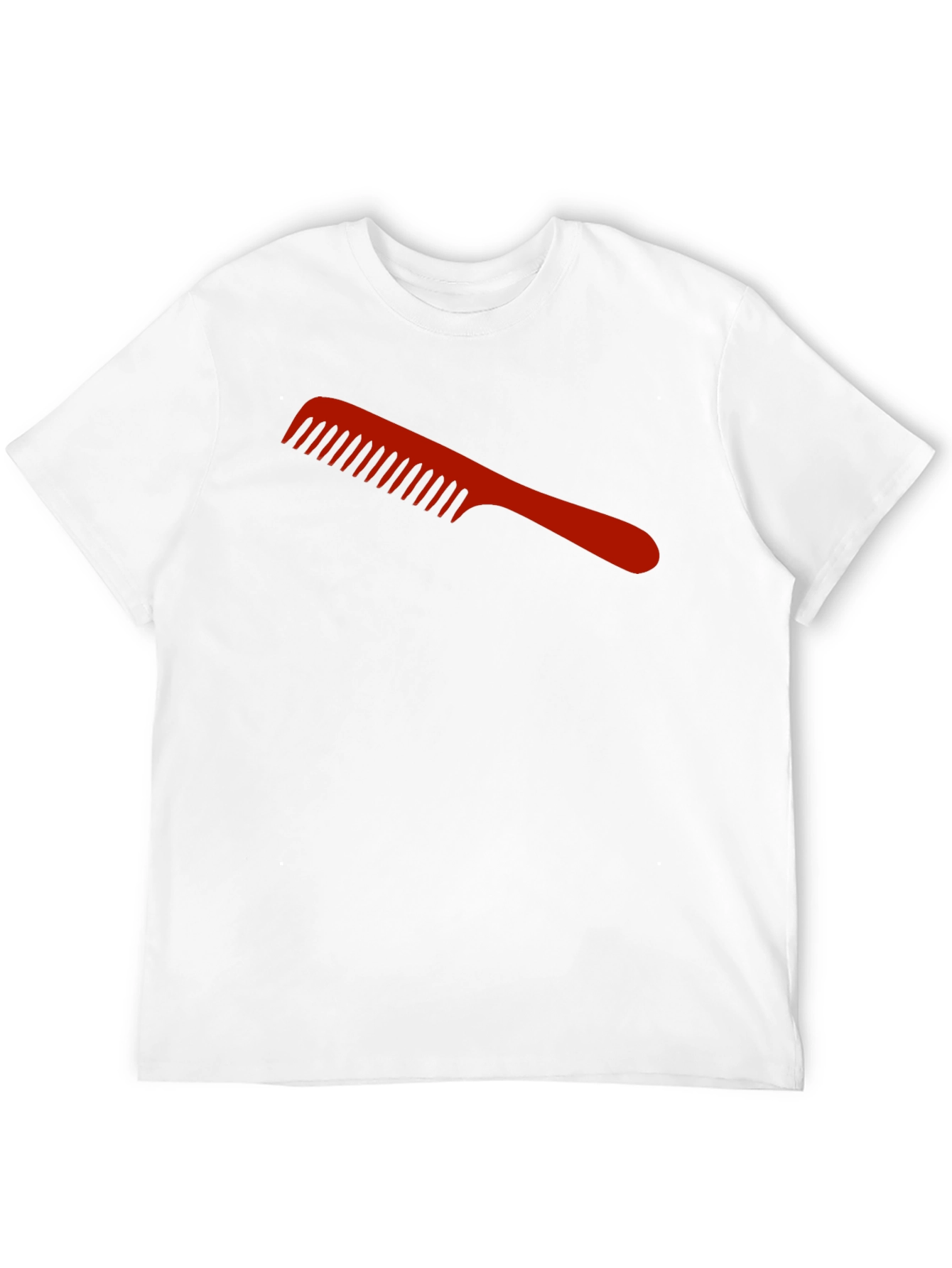 Red Comb Graphic Black T-Shirt