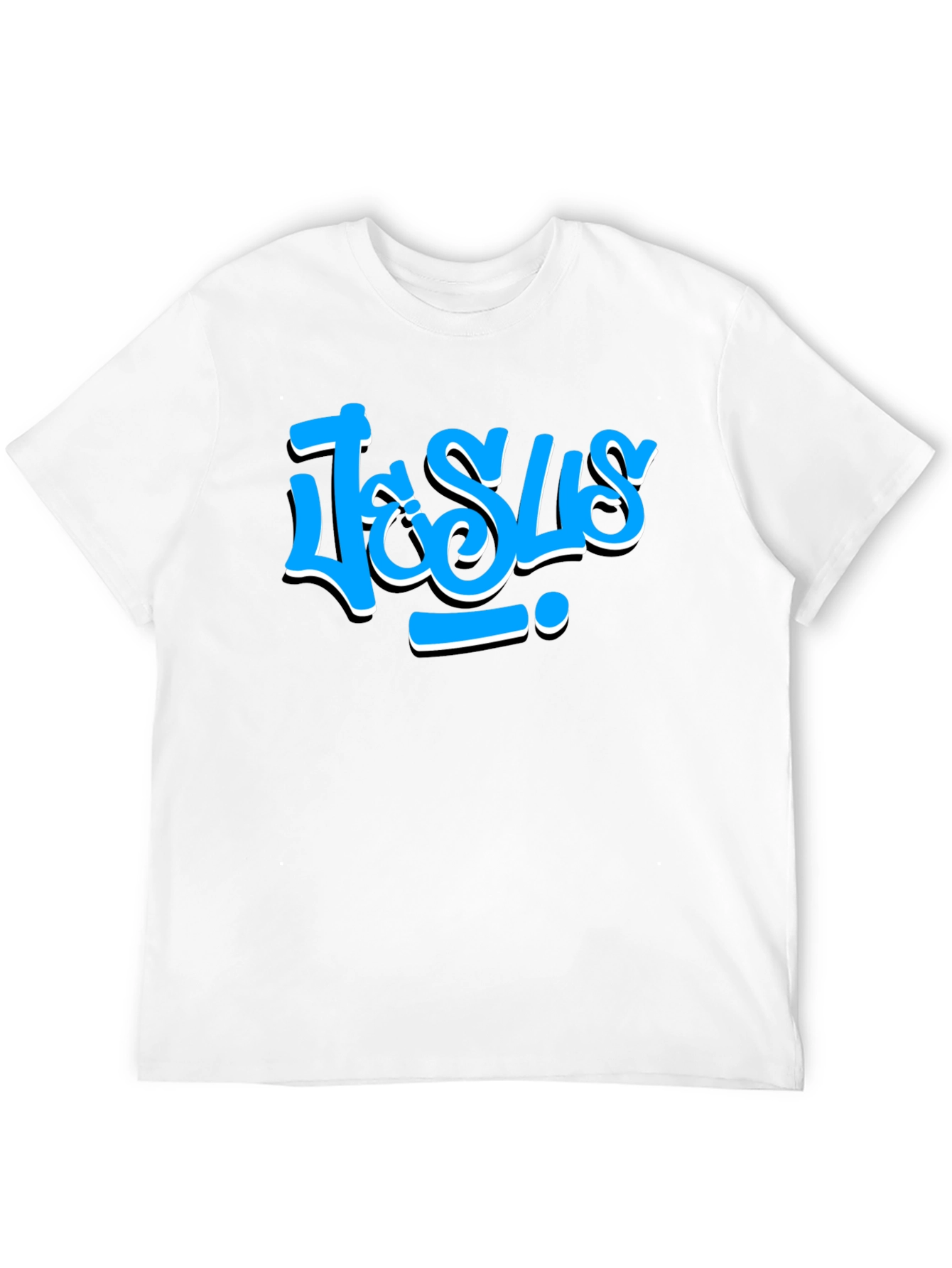 Jesus Graffiti Style T-Shirt - Casual Black Tee