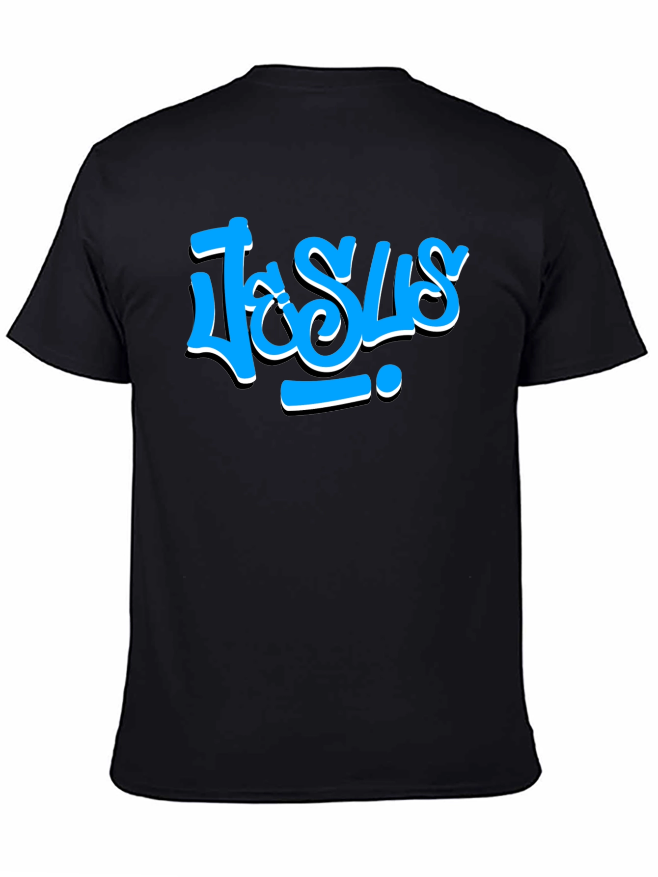 Jesus Graffiti Style T-Shirt - Casual Black Tee