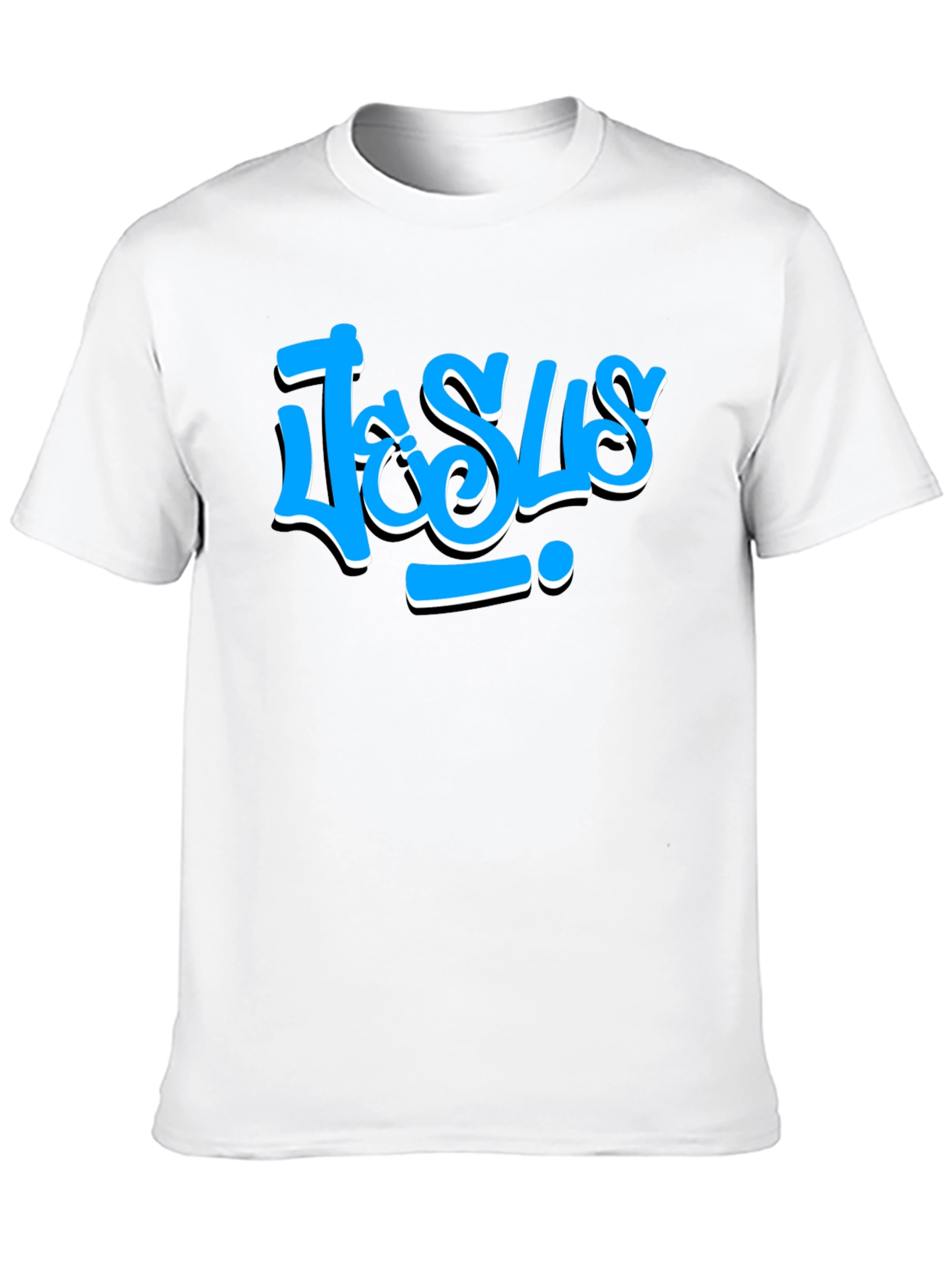 Jesus Graffiti Style T-Shirt - Casual Black Tee