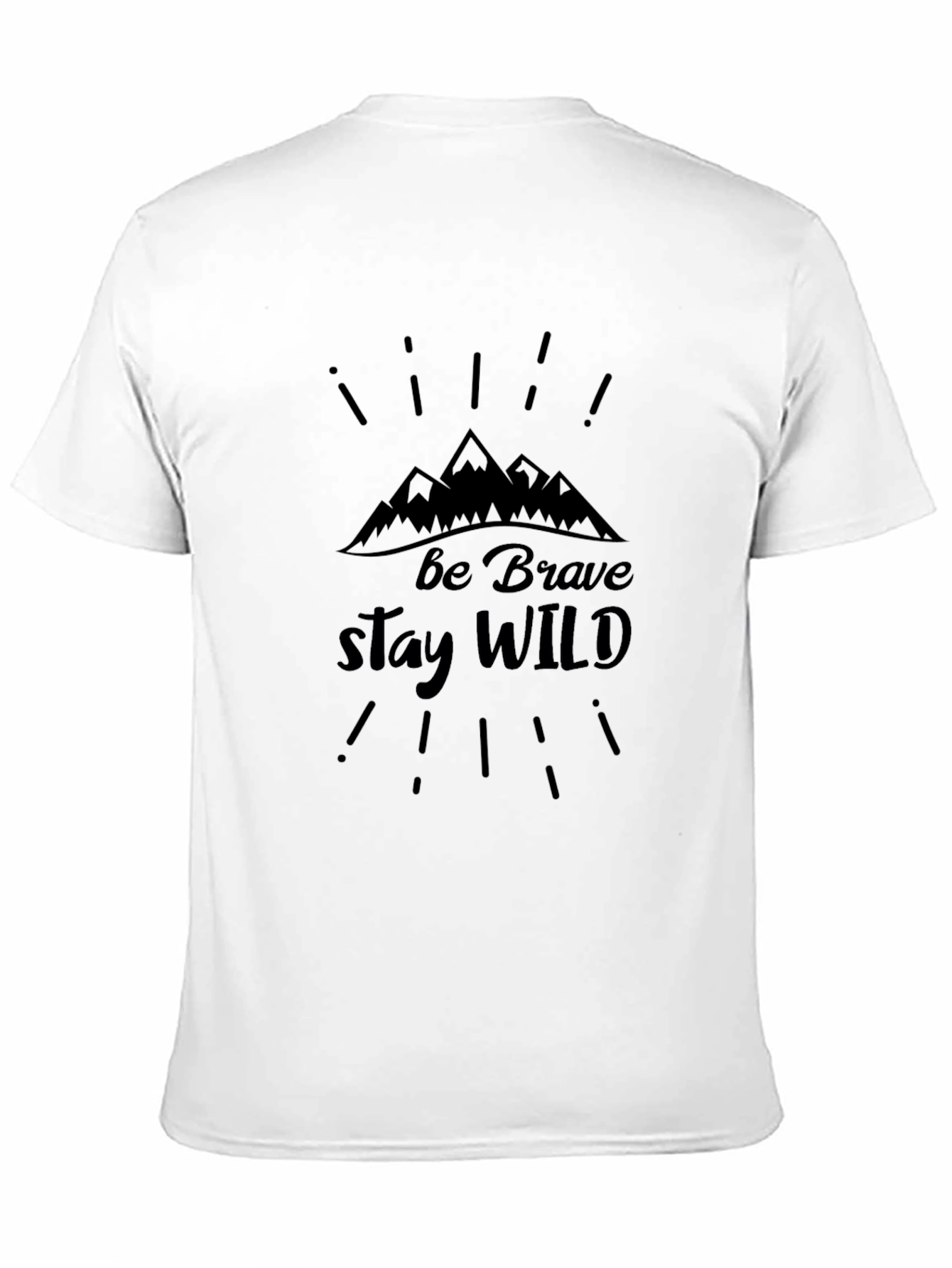 Be Brave Stay Wild Black Graphic Tee