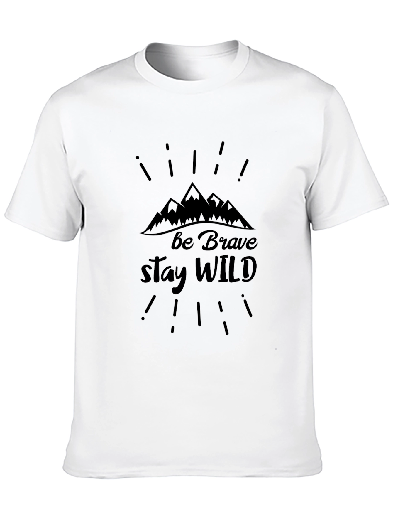 Be Brave Stay Wild Black Graphic Tee