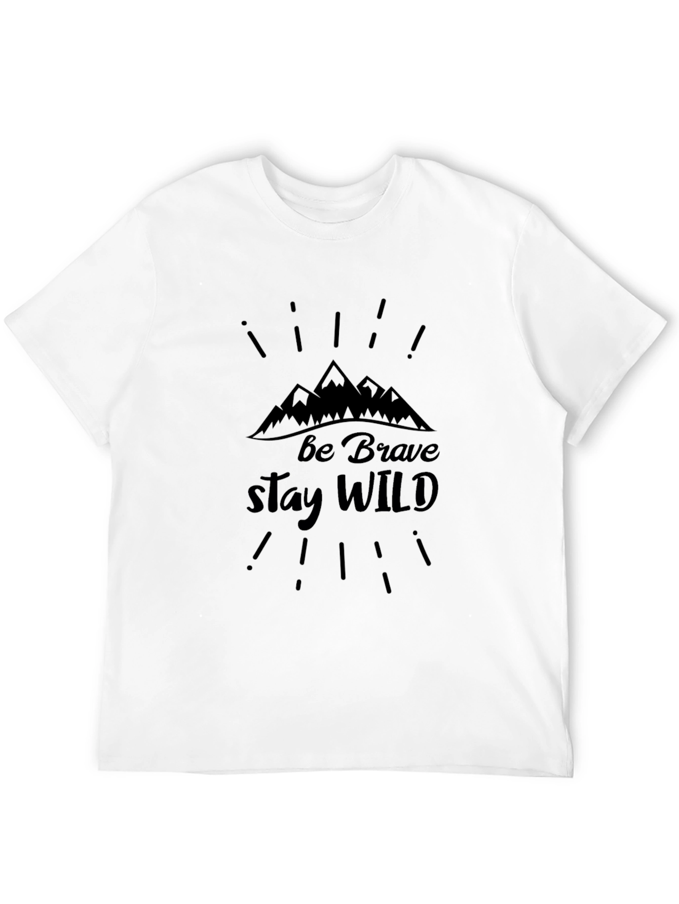 Be Brave Stay Wild Black Graphic Tee