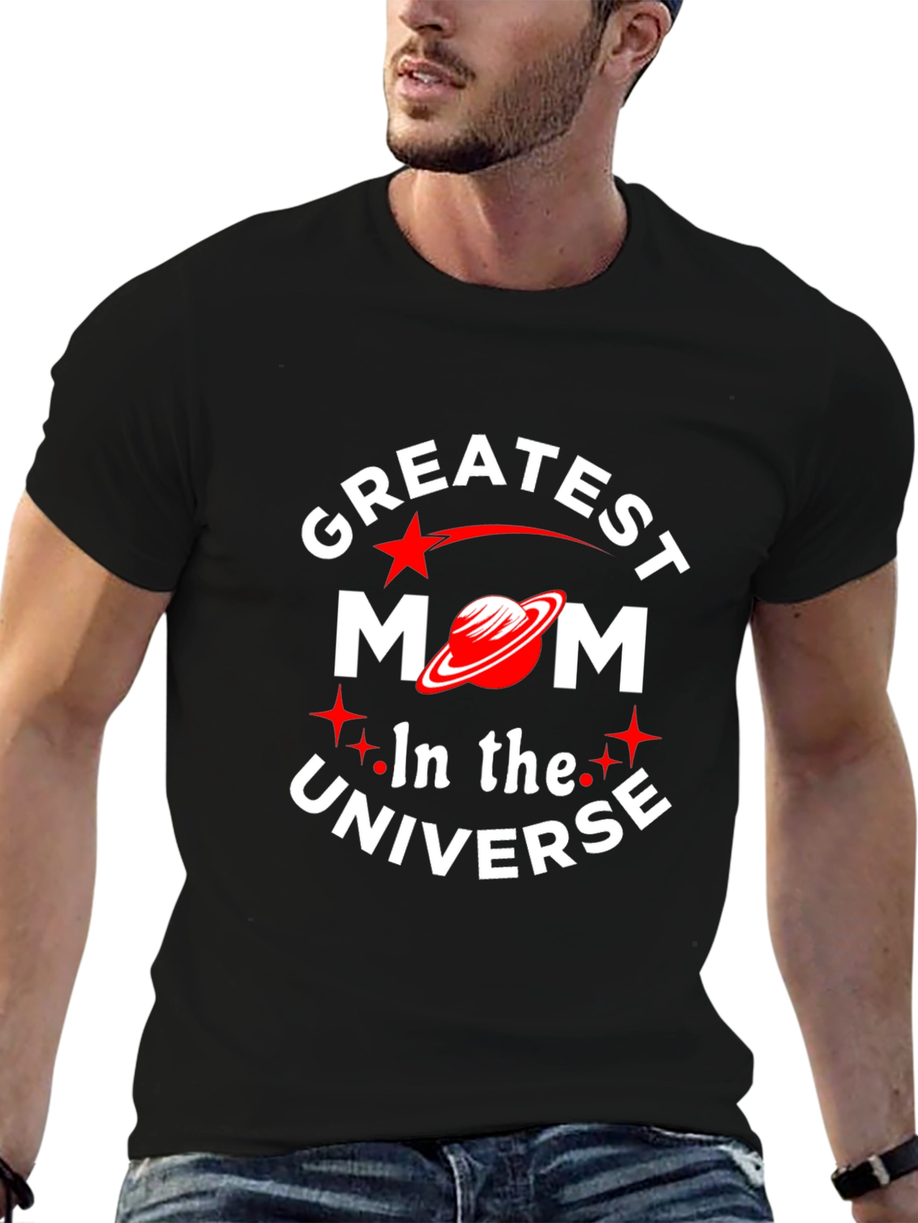 Greatest Mom in the Universe T-Shirt - Black