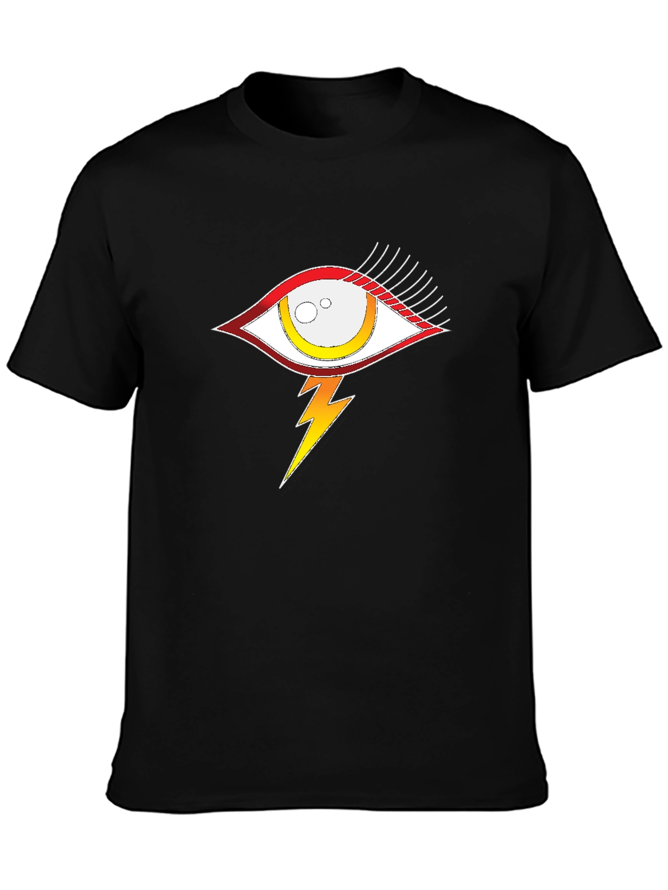 Eye and Lightning Bolt Graphic T-Shirt