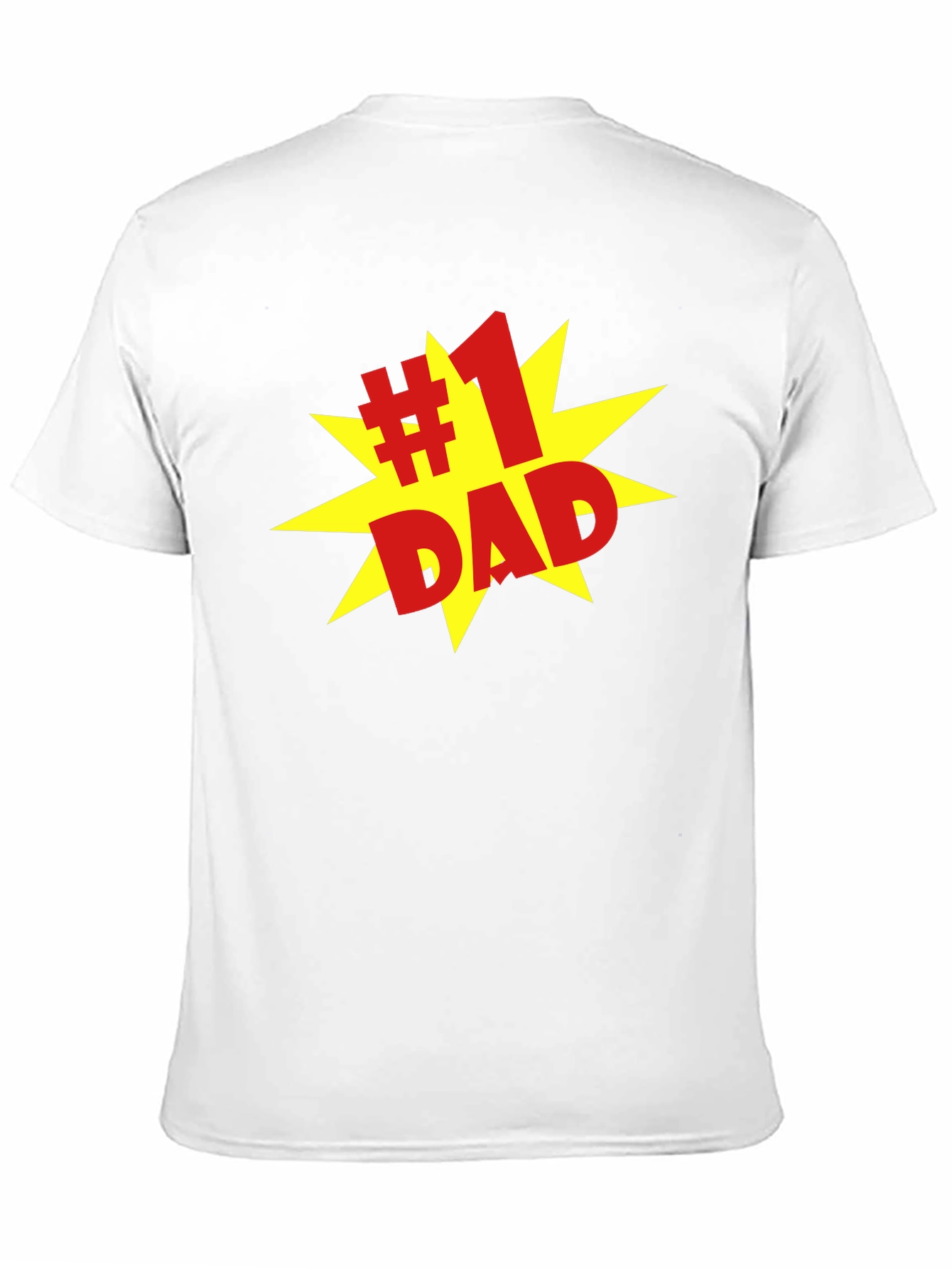 #1 Dad Graphic Print Crew Neck T-Shirt