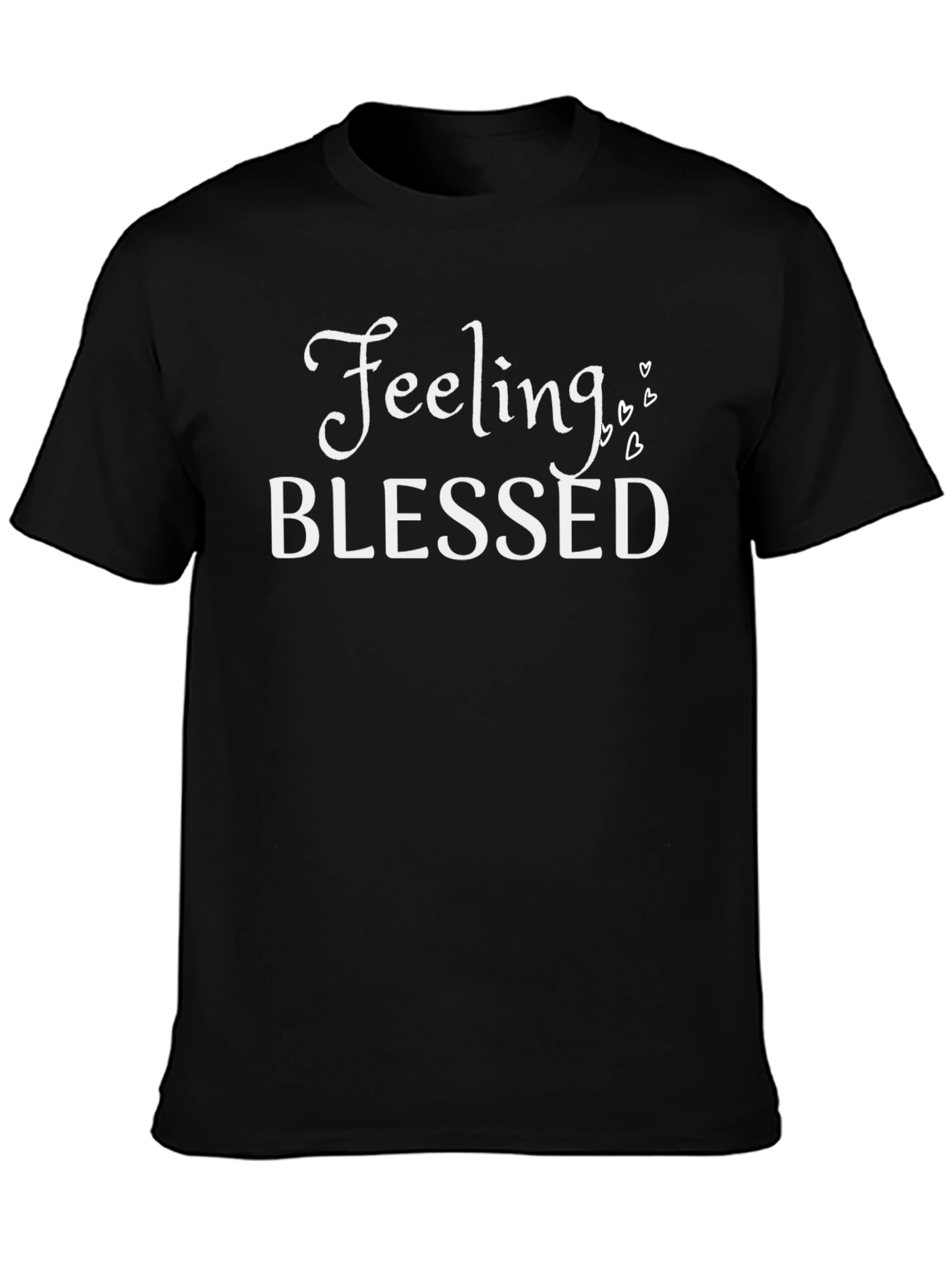 Feeling Blessed Black Graphic T-Shirt