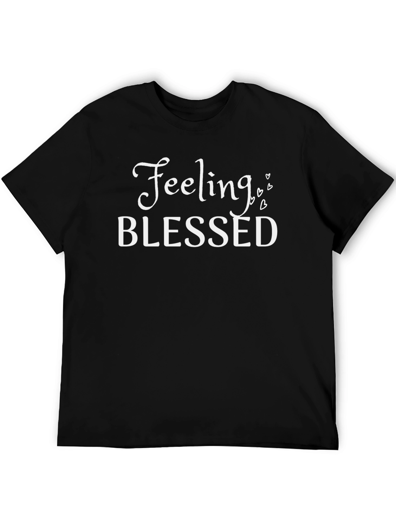 Feeling Blessed Black Graphic T-Shirt