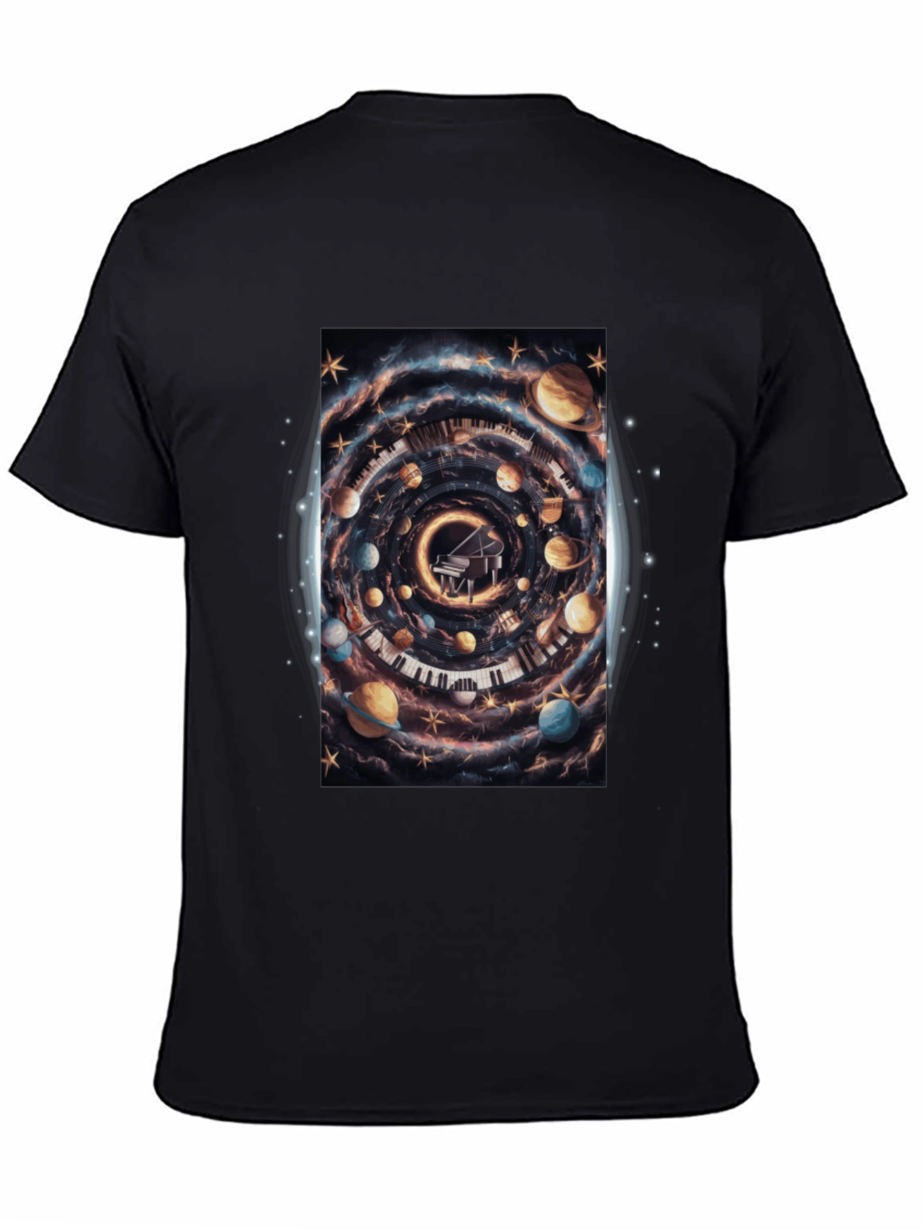 Cosmic Piano T-Shirt - Unique Music Lover Tee