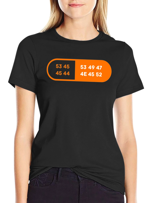 Code T-Shirt: 53 45 45 44 53 49 47 4E 45 45 52 Black
