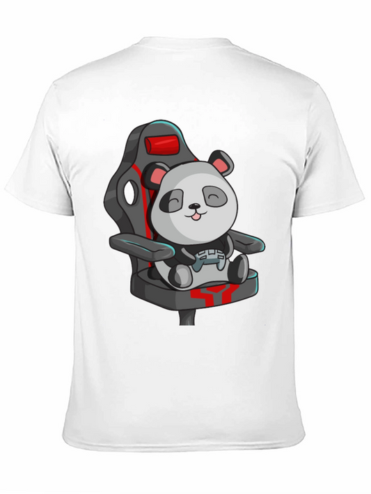Gaming Panda T-Shirt - Cute Cartoon Design